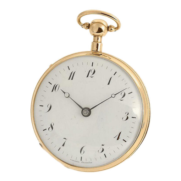 Danish gold quarter repeating cylinder pocket watch Circa 1820