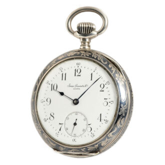 Swiss pocket watch with patented wind mechanism Circa 1880