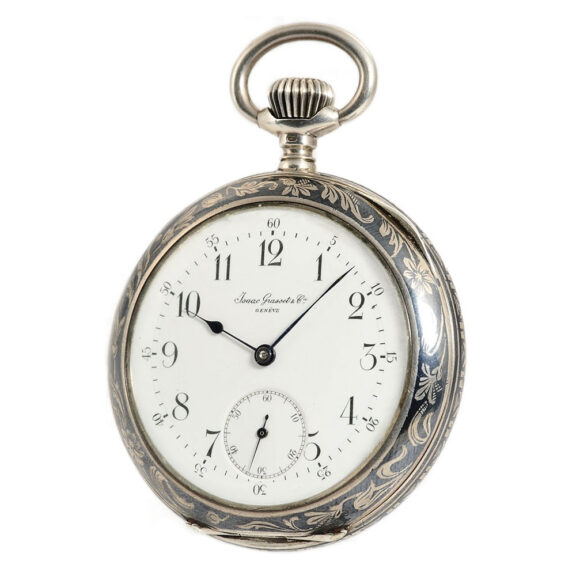 Swiss pocket watch with patented wind mechanism Circa 1880