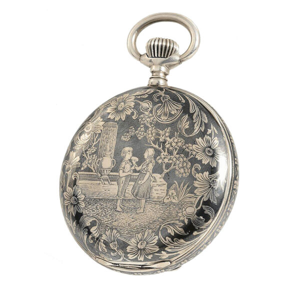 Swiss pocket watch with patented wind mechanism Circa 1880 Swiss pocket watch with patented wind mechanism Circa 1880