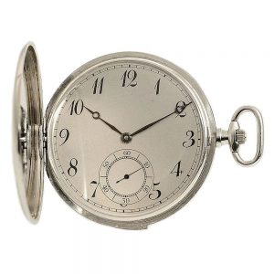 Swiss minute repeating watch in rare platinum case Circa 1925