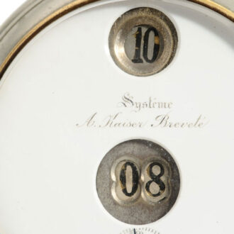 Swiss nickel watch with digital time indication Circa 1890