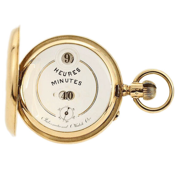 Swiss rare gold watch with "Pallweber system" Circa 1890