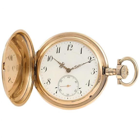 Swiss pink gold Probus-Scafusia pocket watch Circa 1905