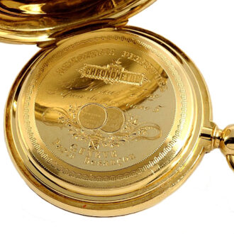 Swiss watch with lid winding "Demi Chronometre" Circa 1880