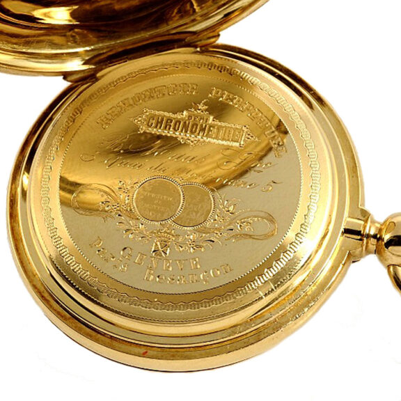 Swiss watch with lid winding "Demi Chronometre" Circa 1880 Swiss watch with lid winding "Demi Chronometre" Circa 1880