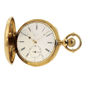 Swiss 18 carat gold lever watch with lid winding Circa 1880