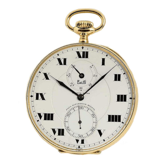 Swiss pocket watch with 36h power reserve indicator Circa 1925 Swiss pocket watch with 36h power reserve indicator Circa 1925