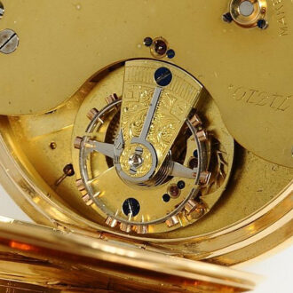 English precision lever with 52½ minute carrousel Circa 1930
