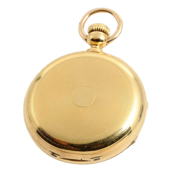 Swiss gold Geneva hunting cased pocket watch Circa 1880 Swiss gold Geneva hunting cased pocket watch Circa 1880