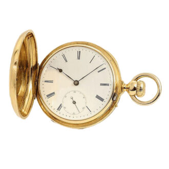 Swiss gold Geneva hunting cased pocket watch Circa 1880