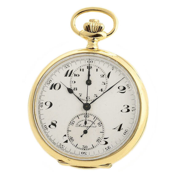 Swiss railroad watch "Contetout" with chronograph Circa 1920
