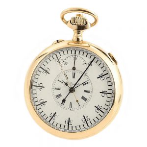 Swiss deck watch with split seconds chronograph Circa 1890