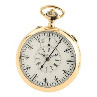 Swiss deck watch with split seconds chronograph Circa 1890