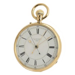 English watch with chronograph and centre seconds Circa 1876
