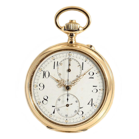 Swiss rose gold pocket watch with chronograph Circa 1870