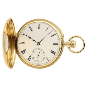 Swiss rare half hunting cased gold pocket watch Circa 1905