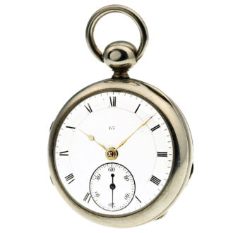 English silver open faced chronometer watch Circa 1783