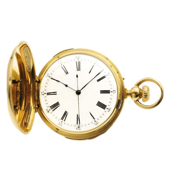 Swiss minute repeating Seconde Morte pocket watch Circa 1960
