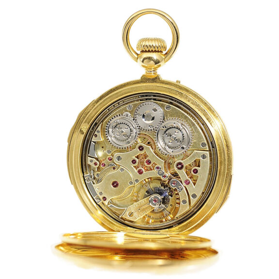 Swiss minute repeating Seconde Morte pocket watch Circa 1960 Swiss minute repeating Seconde Morte pocket watch Circa 1960