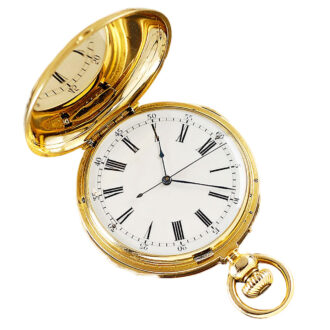Swiss minute repeating Seconde Morte pocket watch Circa 1960