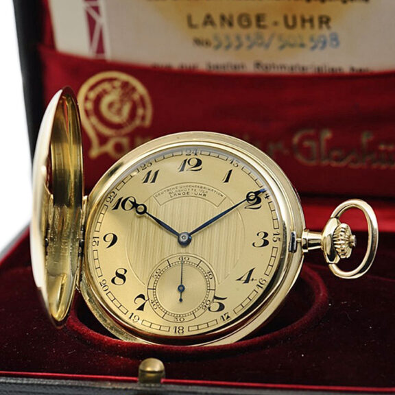 German gold hunting cased watch in original box Circa 1931 German gold hunting cased watch in original box Circa 1931