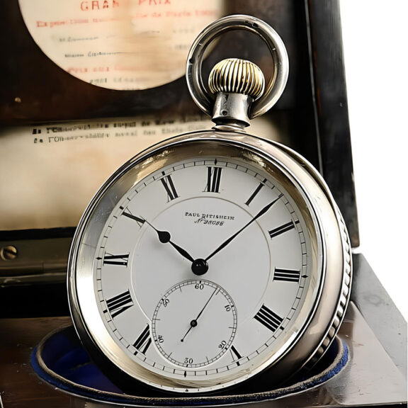 Swiss extremely rare silver deck watch caliber type II Circa 1906