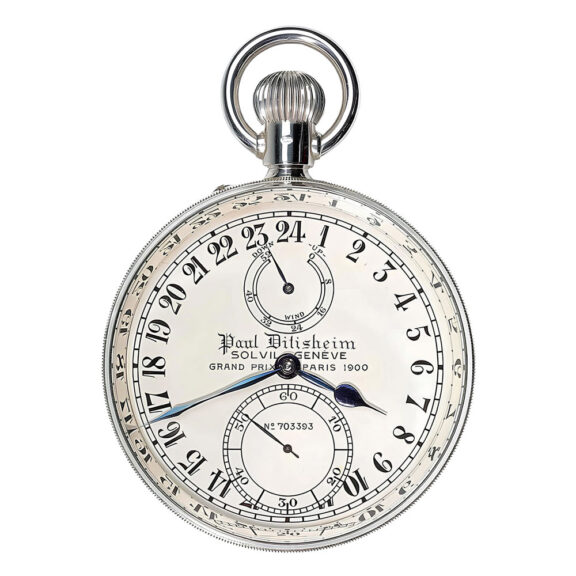 Swiss deck watch with 52h power reserve indication Circa 1926