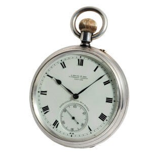 English silver deck watch with carousel Circa 1901