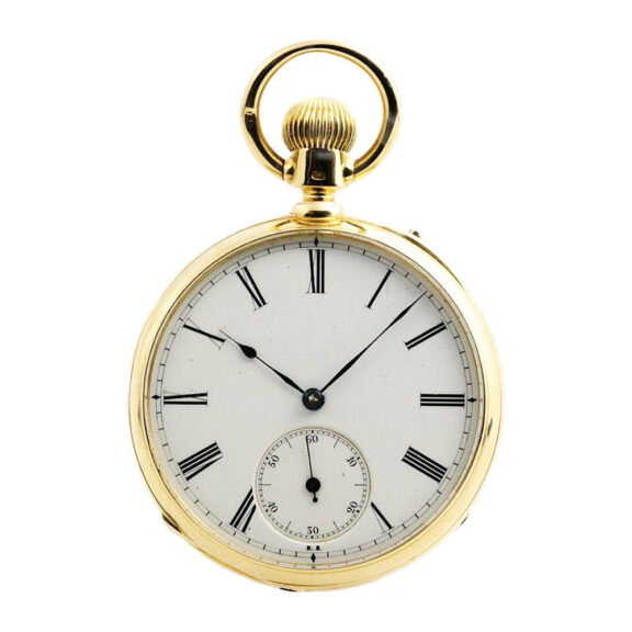 German rare 18K gold Glashütte pocket watch Circa 1890