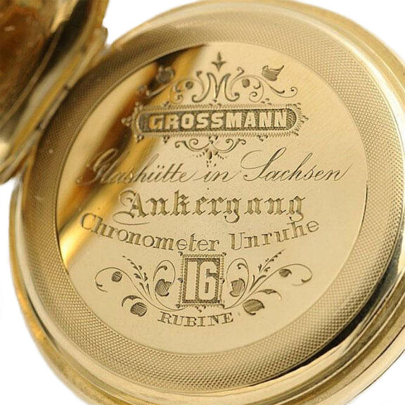 German rare 18K gold Glashütte pocket watch Circa 1890 German rare 18K gold Glashütte pocket watch Circa 1890