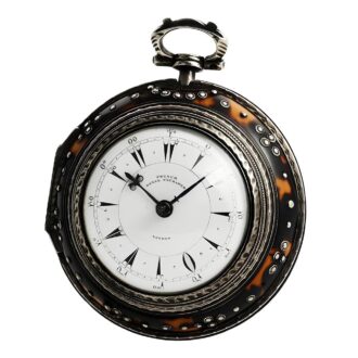 English triple cased watch with tortoiseshell decoration Circa 1765