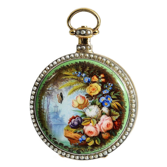 Swiss silver enamel watch for the Chinese market Circa 1870