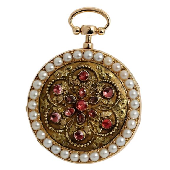 Swiss decorative quarter repeating lady's pocket watch Circa 1820