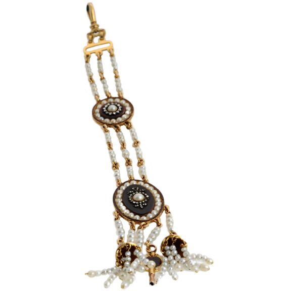English gold watch with corresponding chatelaine Circa 1780 English gold watch with corresponding chatelaine Circa 1780