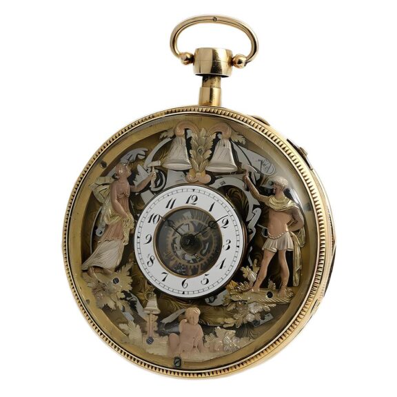 Swiss repeating watch with 3 jaquemarts and carillon Circa 1810