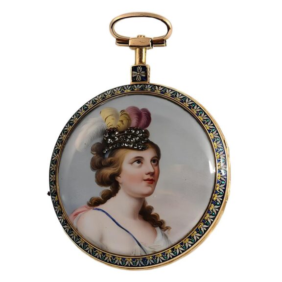 Swiss rare watch with jumping digital time indication Circa 1810