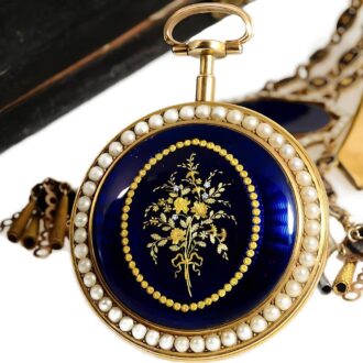 English extremely rare pocket watch with chatelaine Circa 1800