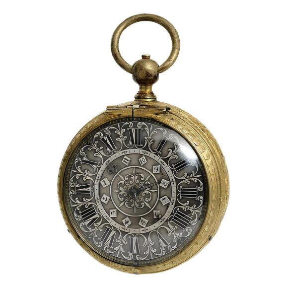 German bronze coach clock with hour strike and alarm Circa 1680