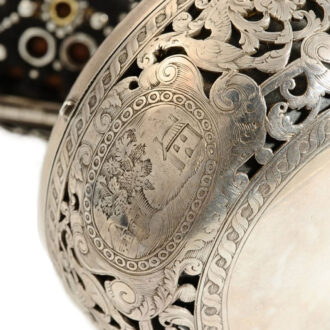 English open faced quarter repeating coach clock Circa 1710
