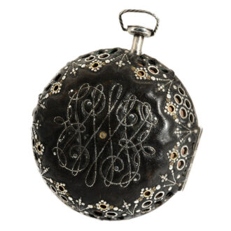 English open faced quarter repeating coach clock Circa 1710