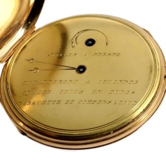 Rare German 18K gold quarter repeating watch Circa 1820