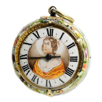English gold and enamel pre-balance verge watch Circa 1640