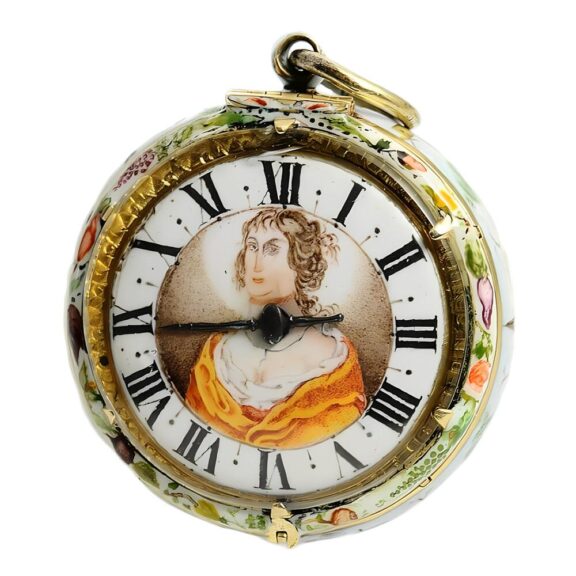English gold and enamel pre-balance verge watch Circa 1640 English gold and enamel pre-balance verge watch Circa 1640