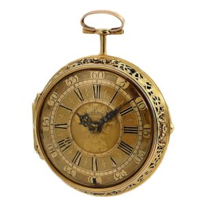 English Repoussé watch with half hour / hour self-strike Circa 1740