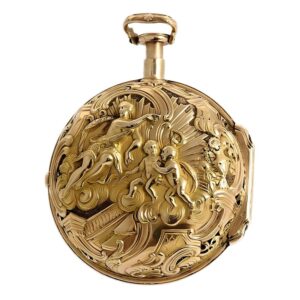 German rare pair cased repeating verge pocket watch Circa 1760
