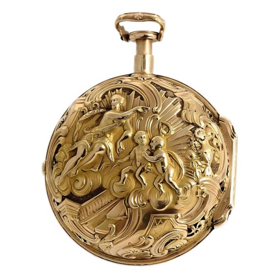 German rare pair cased repeating verge pocket watch Circa 1760