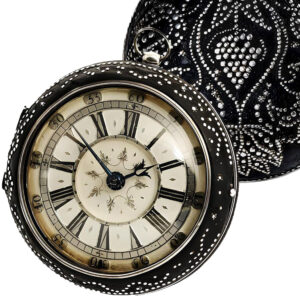 Early English silver balance spring verge pocket watch Circa 1675