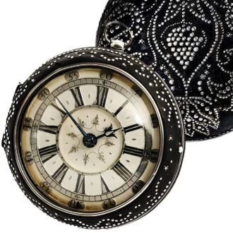 Early English silver balance spring verge pocket watch Circa 1675