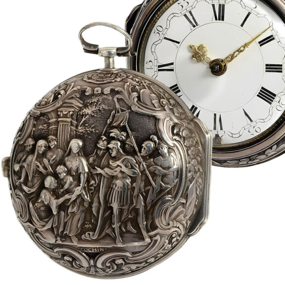 Dutch rare pair cased watch with mock pendulum Circa 1720